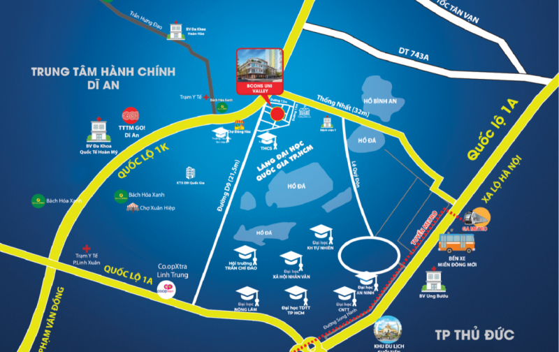 4 tầng nhà phố- TOD- TTTM 7 tầng đầu tiên tại Dĩ An